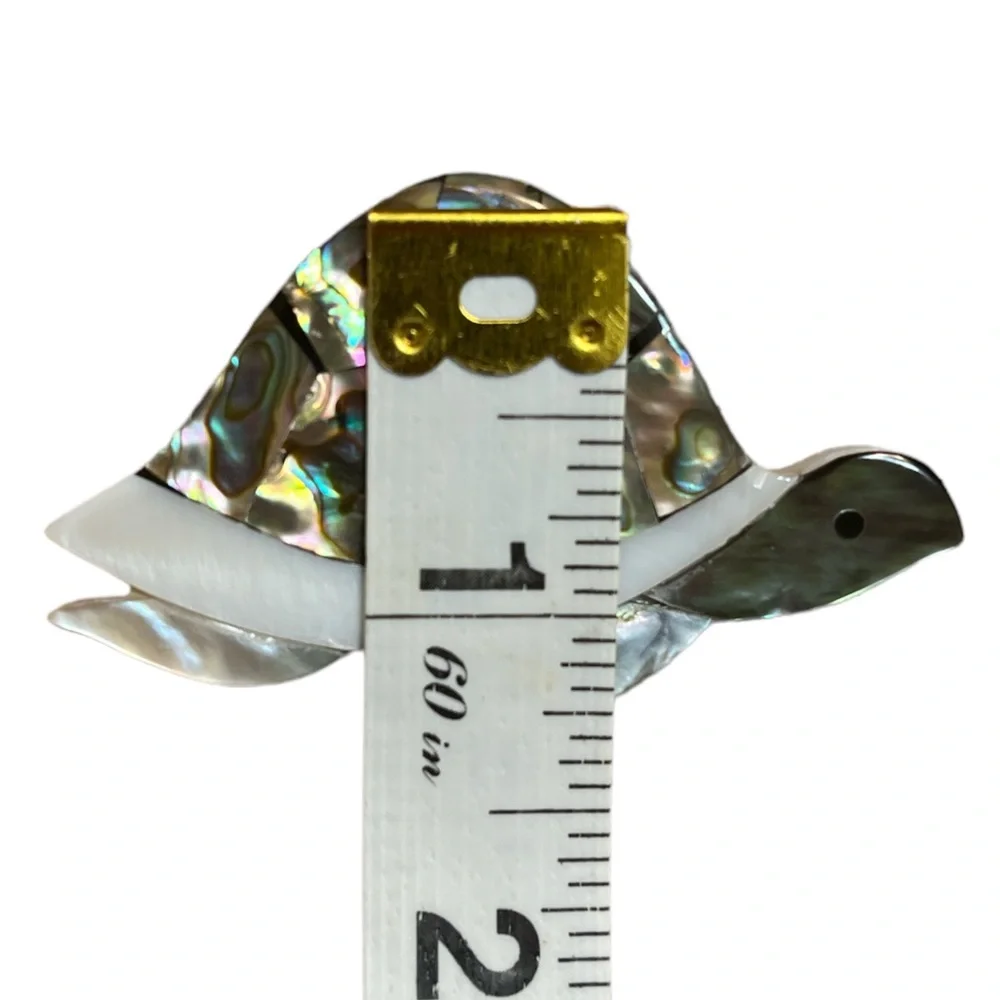 MOP Abalone Shell Turtle Brooch